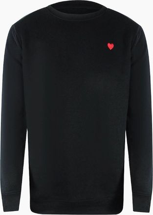 Love Moschino Mens Love Moschino Small Heart Logo Black Sweatshirt - Size: 40