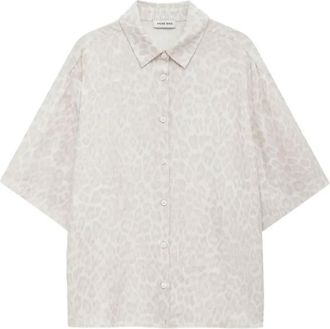 Anine Bing Coco Shirt - Dames - Overhemden - Beige - L - Overhemden