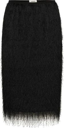 Soaked In Luxury Falda midi con flecos Dacre - Skirts - Mujer - Negro - XS