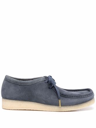 Clarks lace-up suede boat shoes - Blue
