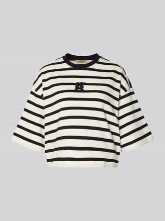 Smith & Soul Cropped T-Shirt mit Motiv-Stitching in Black, Gr&ouml;&szlig;e XXL