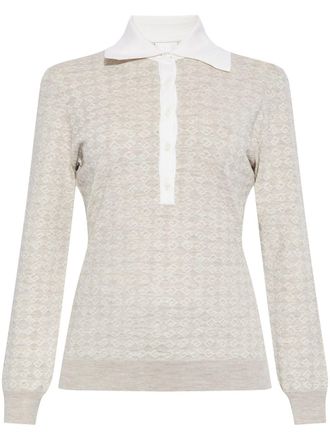 Givenchy Maglione con monogramma 72 e motivo jacquard - Toni neutri