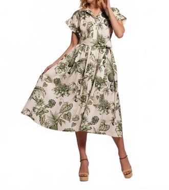 Tori Richard Flora In Ink Marni Dress In Shell