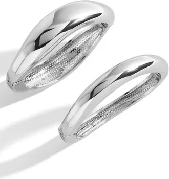 BaubleBar Priya Set of 2 Hinge Bangles in Silver at Nordstrom