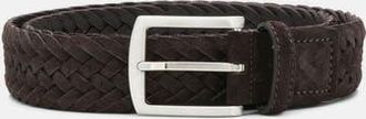 Scarosso Braided Belts in Brown Suede at Nordstrom, Size 105