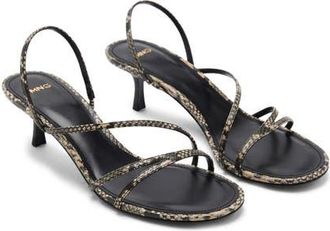 Mango Slingback Kitten Heel Sandal in Grey at Nordstrom, Size 7.5Us