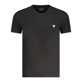 Guess T-Shirts, male, Black, Size: 2XL Short Sleeve T-Shirt