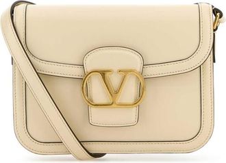 Valentino Garavani Ivory Leather 9to5 Shoulder Bag