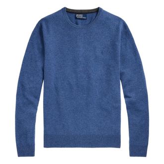 Polo Ralph Lauren Round-neck Knitwear, male, Blue, M, Blue Tide Pool Pullover Jumper