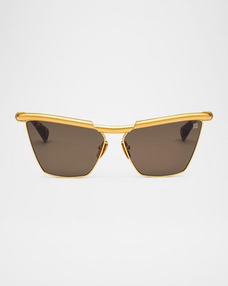 Balmain Victorie Cat Eye Titanium Sunglasses