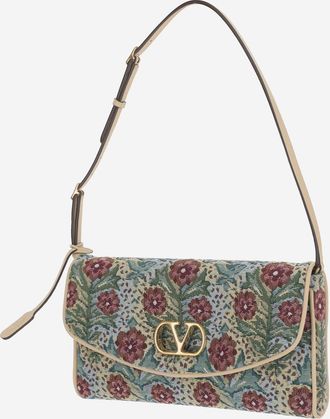 Valentino Garavani Womens Shoulder Bag Devain Small Embroidered Multicolour Other Fibers