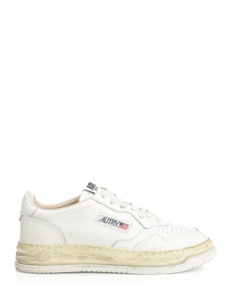 Autry Medalist Low Super Vintage Sneakers Bianco-Uomo