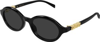 Gucci Panthos Zonnebril - unisex - Zonnebrillen - Zwart - 51 MM - Accessoires