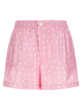 Moschino Multicolor Silk Bermuda Womens Shorts
