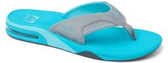 Reef Fanning Flip Flop in Aqua Hydro at Nordstrom Rack, Size 4