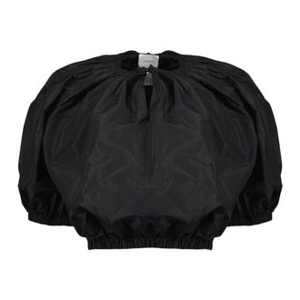 Patou Blouses, female, Black, Size: XS Bubble Top