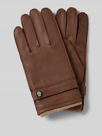 Roeckl Lederhandschuhe mit Woll-Futter Modell Wilhelmshaven in Cognac, Gr&ouml;&szlig;e 9,5