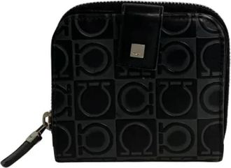 Ferragamo Tweedehands leren portemonnees - Dames - Vintage Accessoires - Zwart - ONE Size - Vintage