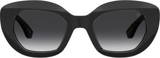 Stuart Weitzman 51mm Gradient Butterfly Sunglasses in Black/Dark Grey Sf at Nordstrom
