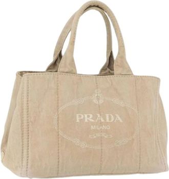 Prada Pre-owned Tote Bags, female, Beige, Size: ONE SIZE Pre-owned Vintage Tote Bag