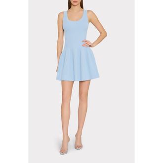Milly Marea Sleeveless Fit & Flare Sweater Dress in Light Blue at Nordstrom, Size X-Small