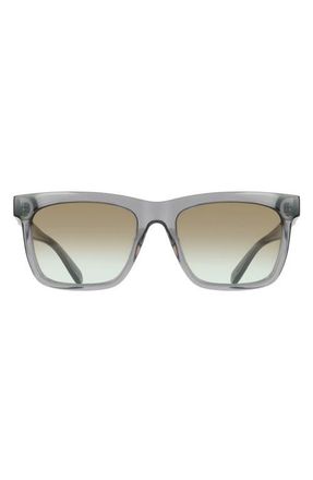 Ferragamo 55mm Gradient Rectangle Sunglasses in Transparent Grey at Nordstrom