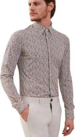 Roberto Ricci Design Formeel overhemd met Italiaanse kraag - Heren - Zakelijke Overhemden - Beige - XL - Overhemden