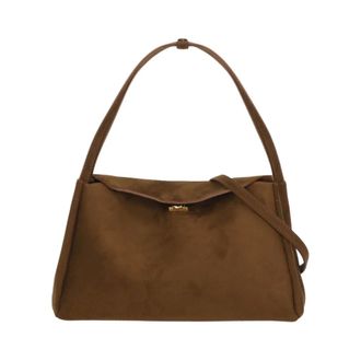 Themoir&egrave; Borsa a tracolla in camoscio Bios - - Bags - Donna - Marrone - ONE SIZE