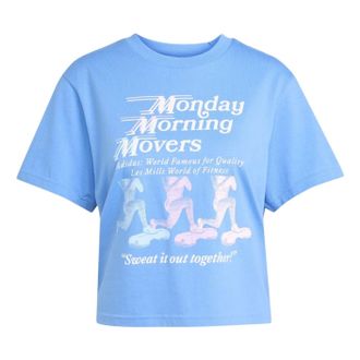 adidas (WMNS) adidas x Les Mills Movers Graphic T-Shirt Blue Fusion KE7816