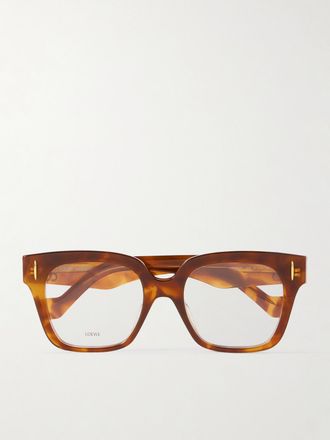 Loewe Occhiali Da Vista In Acetato Tartarugato Con Montatura Quadrata