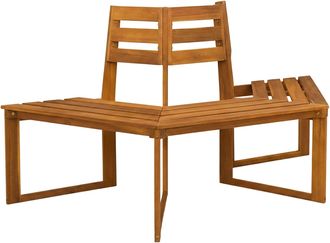 vidaXL Banco De &Aacute;rbol 160 X 70 X 86 Cm Madera De Acacia S&oacute;lida Natural Vidaxl
