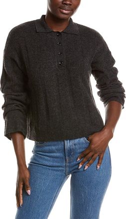 Naadam Naadam Coastal Cashmere Ribbed Polo Sweater