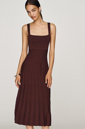 Maeve Pleated Midi Sweater Dress