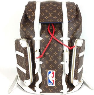 Louis Vuitton Blue Brown Monogram White Monogram Backpack (Pre-Owned)