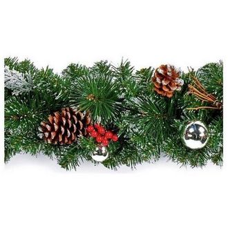 Premier Geklede kerstslinger (Zilver)