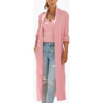 Lascana Womens Long Knit Cardigan in Rose at Nordstrom, Size 6