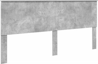 vidaXL Cabecero Con Cabecera Gris Concreto 200 Cm Madera Contrachapada Vidaxl
