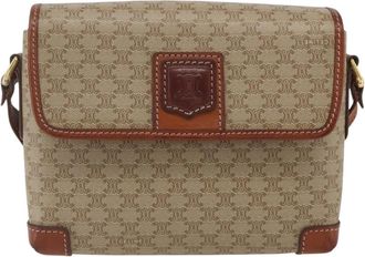 Celine Vintage Macadam Canvas Beige Canvas Backpack Bag (Pre-Owned)