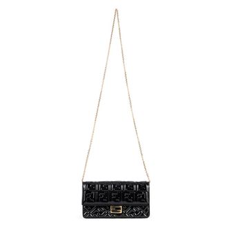 Fendi Cross Body Bags, female, Black, Size: ONE SIZE Wallet On Chain Baguette