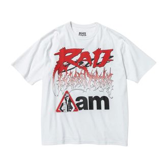 Beams Plus T-Shirts, male, White, Size: S T-Shirt With Artwork By Bias Dogs