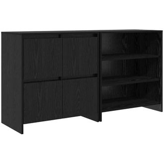 vidaXL Vidaxl - Tableros Lateral 2 Pcs Roble Negro 70 X 41 X 75 Cm