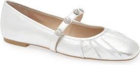 Stuart Weitzman Justina Mary Jane Ballet Flat in Silver at Nordstrom Rack, Size 7.5