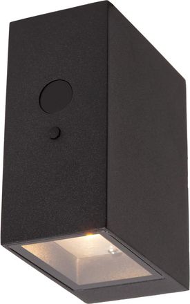 Lucide L&aacute;mpara de pared de aluminio con 1 led integrado, negro