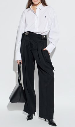 The Attico Wool Trousers, Womens, Black