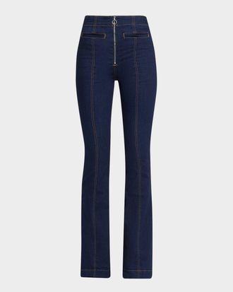 Veronica Beard Beverly High-Rise Skinny Flare Jeans
