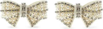 Self Portrait Orecchini a fiocco con perle - Toni neutri