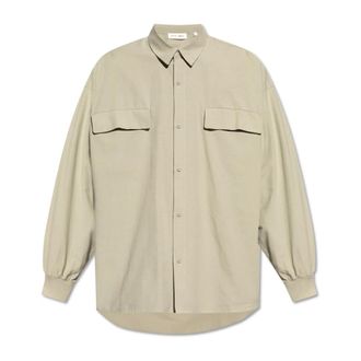 Fear of God Overhemden, Heren, Grijs, L, Katoen, Overhemd met zakken