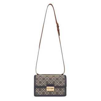Tory Burch Dames, Tassen, Blauw, Maat: ONE Size Katoen