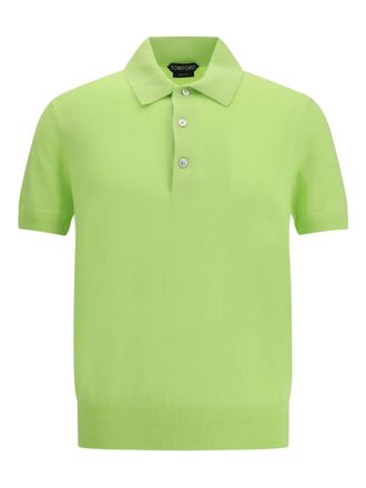 Tom Ford short-sleeve button polo shirt - Green