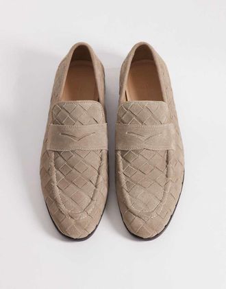 Asos Mocassini in camoscio sintetico color pietra-Neutro